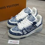 Giày Louis Vuitton Trainer Sneaker Blue Best Quality