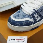 Giày Louis Vuitton Trainer Sneaker Blue Best Quality