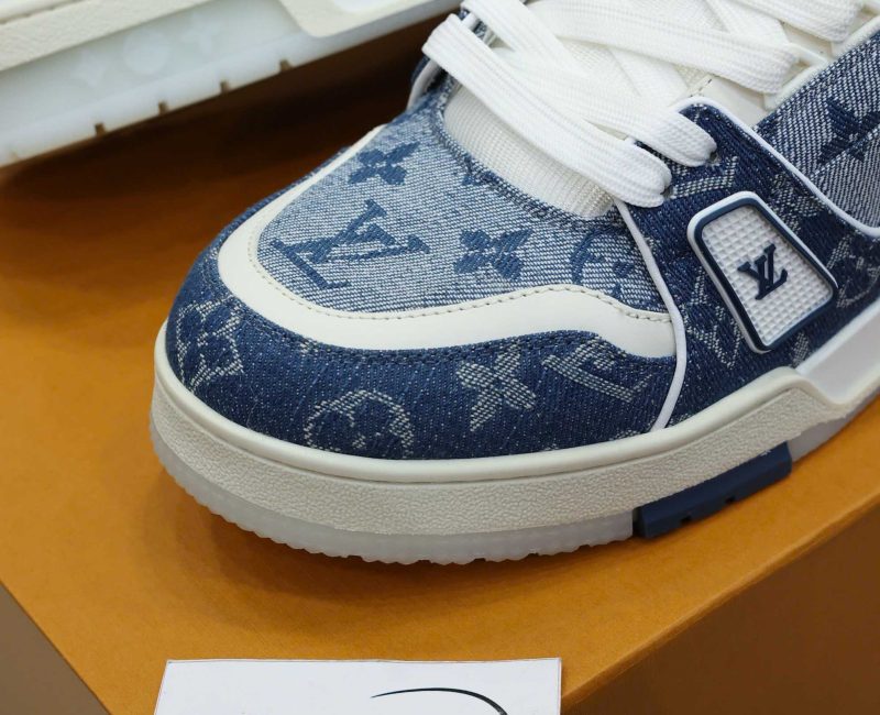 Giày Louis Vuitton Trainer Sneaker Blue Best Quality