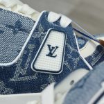 Giày Louis Vuitton Trainer Sneaker Blue Best Quality