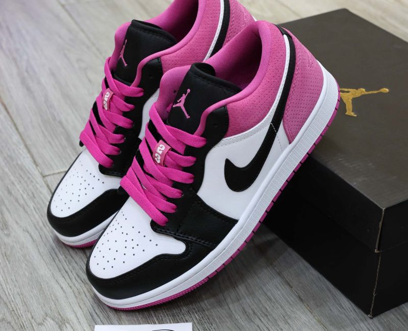 Giày Nike Air Jordan 1 Low Black Active Fuchsia Best Quality