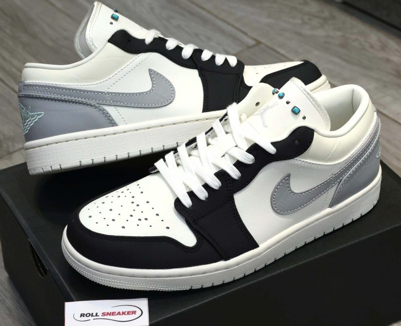 Giày Nike Air Jordan 1 Low Sail Light Smoke Grey Best Quality