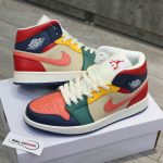 Giày Nike Air Jordan 1 Mid SE Multi Color 2022 Best Quality