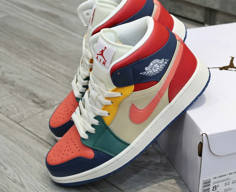 Giày Nike Air Jordan 1 Mid SE Multi Color 2022 Best Quality