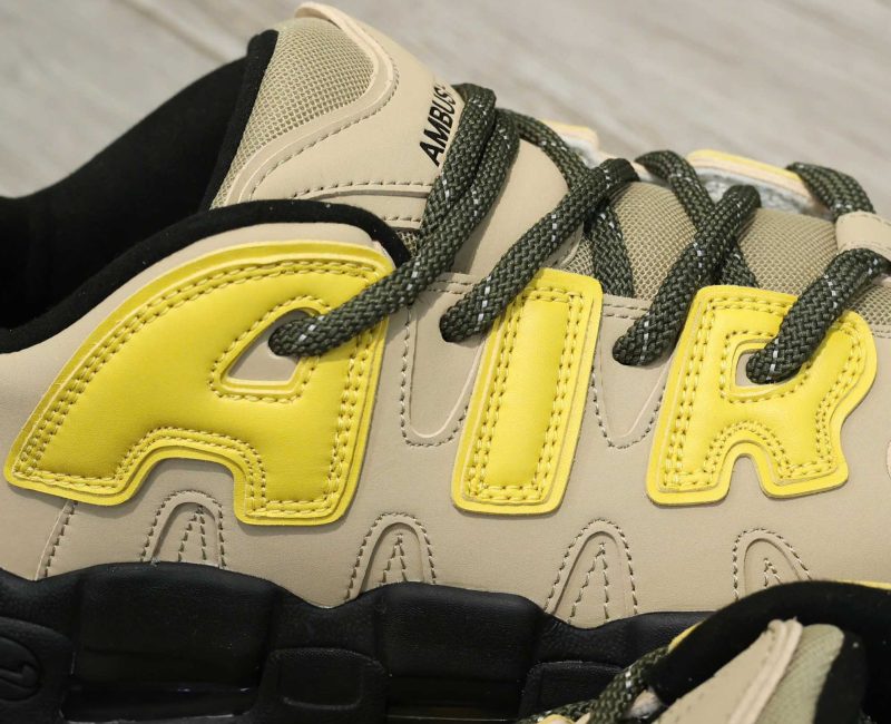 Giày Nike x AMBUSH Air More Uptempo Low "Limestone" Best Quality