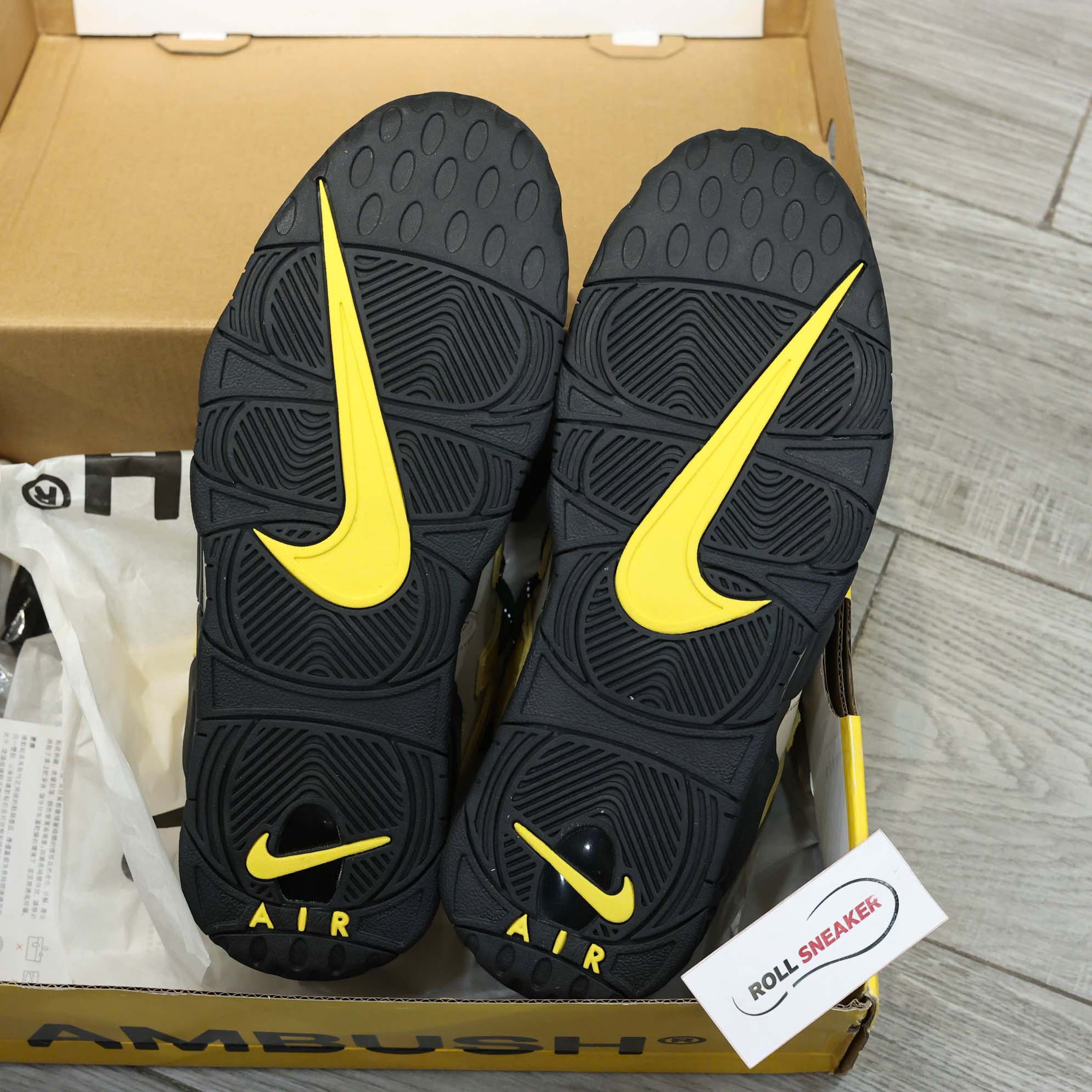 Giày Nike x AMBUSH Air More Uptempo Low "Limestone" Best Quality