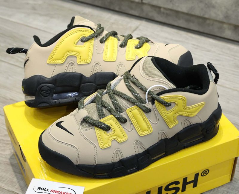 Giày Nike x AMBUSH Air More Uptempo Low "Limestone" Best Quality