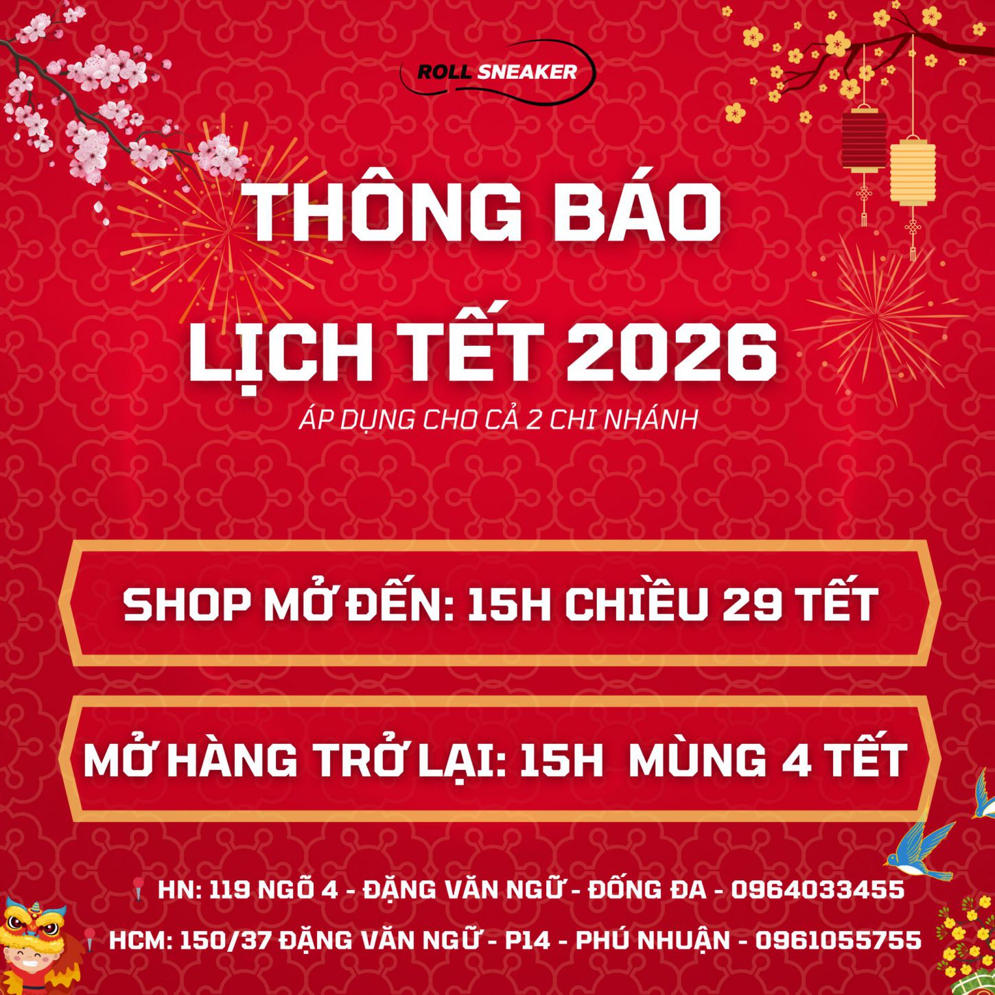 lịch mở tết 2026