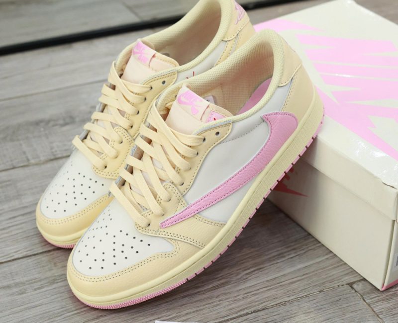 Giày Nike Air Jordan 1 Low x Travis Scott ‘Muslin Shy Pink’ Best Quality