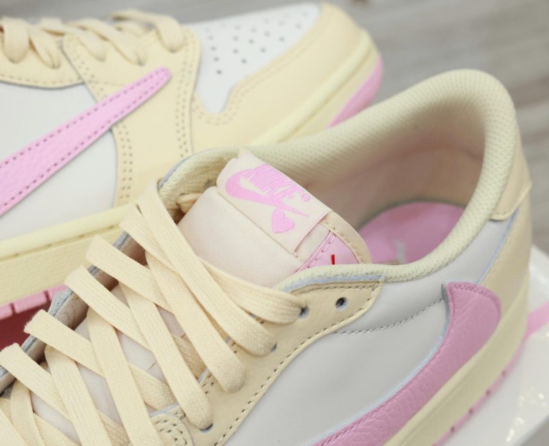 Giày Nike Air Jordan 1 Low x Travis Scott ‘Muslin Shy Pink’ Best Quality