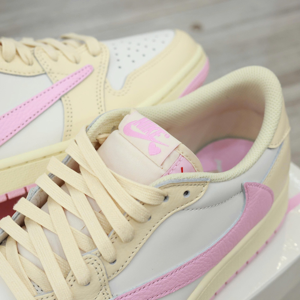 Giày Nike Air Jordan 1 Low x Travis Scott ‘Muslin Shy Pink’ Best Quality