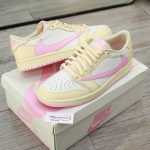 Giày Nike Air Jordan 1 Low x Travis Scott ‘Muslin Shy Pink’ Best Quality