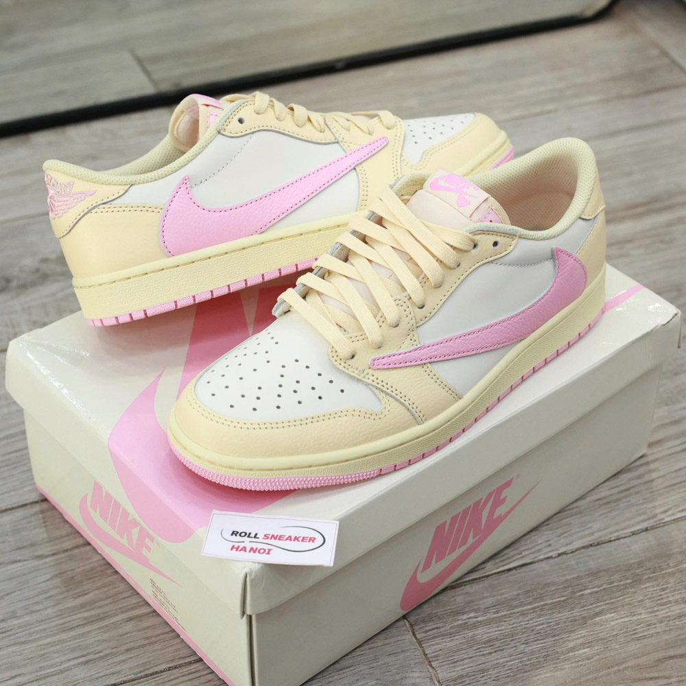 Giày Nike Air Jordan 1 Low x Travis Scott ‘Muslin Shy Pink’ Best Quality